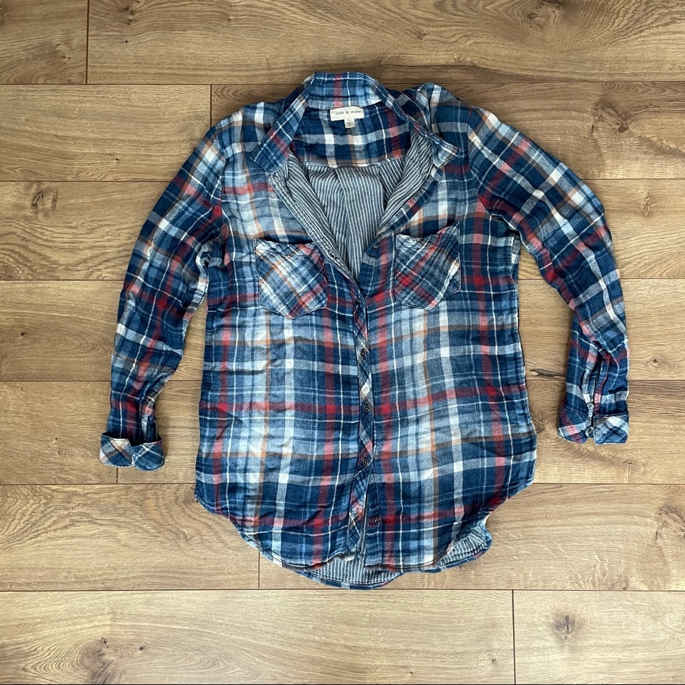 Anthropologie Cloth & Stone plaid flannel shirt